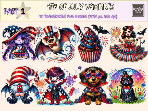 Download 4th of July Vampires Clipart - Vampires Collection