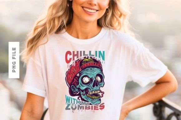 Download Chillin with Zombies T-shirt Design - Zombies Collection