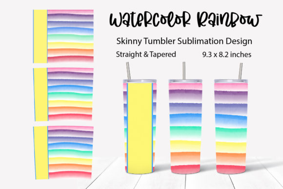 Download Rainbow Stripes Tumbler Wrap Sublimation - Rainbow stripes Collection