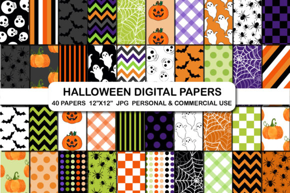 Download Halloween Background Digital Papers Set - Halloween Collection