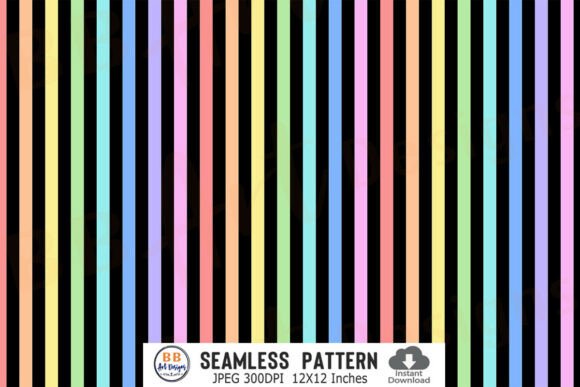 Download Colorful Rainbow Stripes Pattern Paper - Rainbow stripes Collection