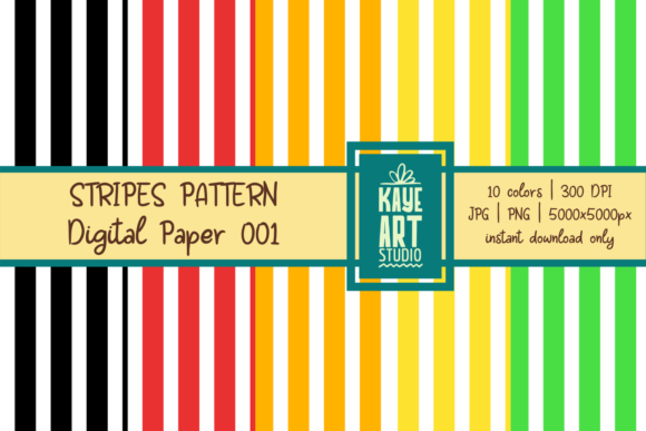 Download Rainbow Stripes Digital Patterns - Rainbow stripes Collection