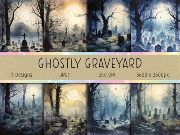 Download Ghostly Graveyard Halloween Backgrounds - Halloween Collection