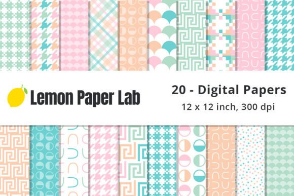 Download Pastel Digital Scrapbook Papers - Digital scrapbook Collection