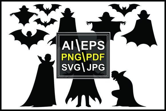 Download Silhouettes of Vampires and Bats - Vampires Collection