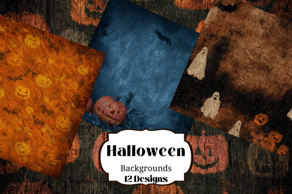 Download 12 Halloween Backgrounds Scrapbooking - Halloween Collection