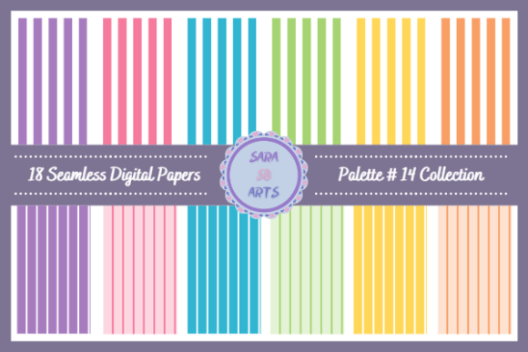 Download Seamless Rainbow Stripes Digital Paper - Rainbow stripes Collection