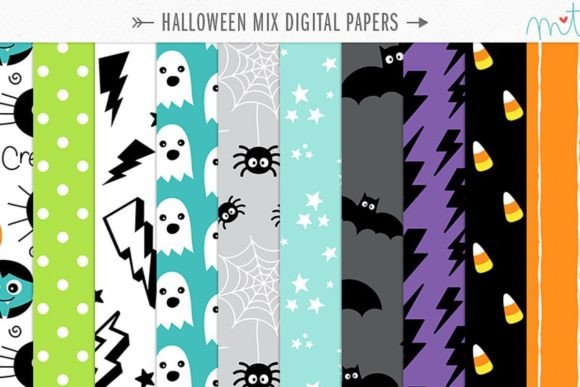 Download Halloween Mix Digital Papers - Halloween Collection