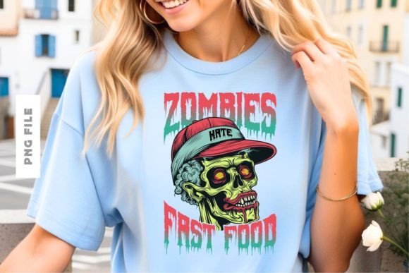 Download Zombies Hate Fast Food T-shirt Design - Zombies Collection