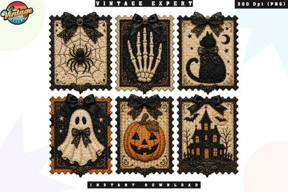 Download Black Bow Halloween Patchwork PNG - Halloween Collection