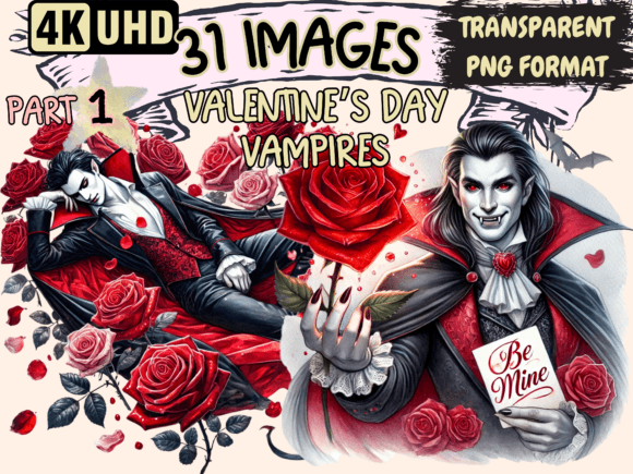 Download Valentine's Day Vampires Clipart P1 - Vampires Collection