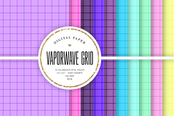 Download Vaporwave Grid Background Patterns - Grid Collection