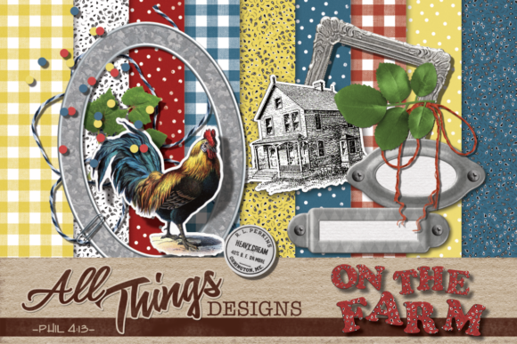 Download On the Farm Digital Scrapbook Kit - Digital scrapbook Collection